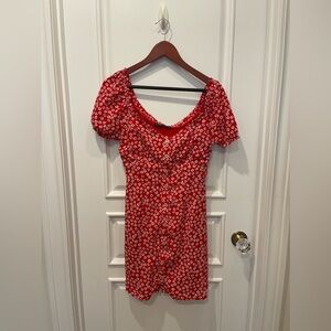 ABERCROMBIE & FITCH Red Floral Mini Dress/Size Medium
